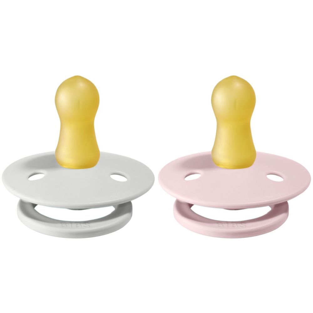 Bibs - Pacifier Size 1 - 0-6M - Pack of 2 - Haze / Blossom