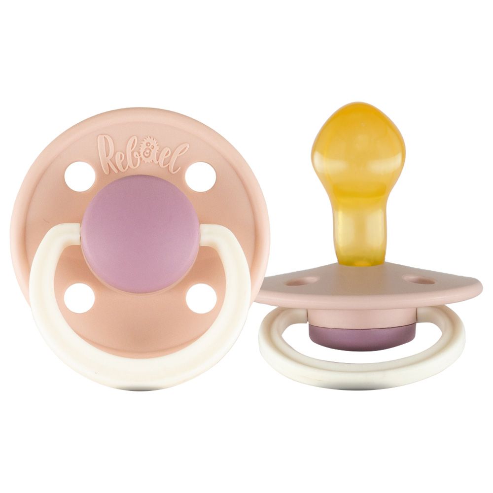 Rebael - Fashion Round Pacifier S2 6M+ - Tornado Plum Mouse