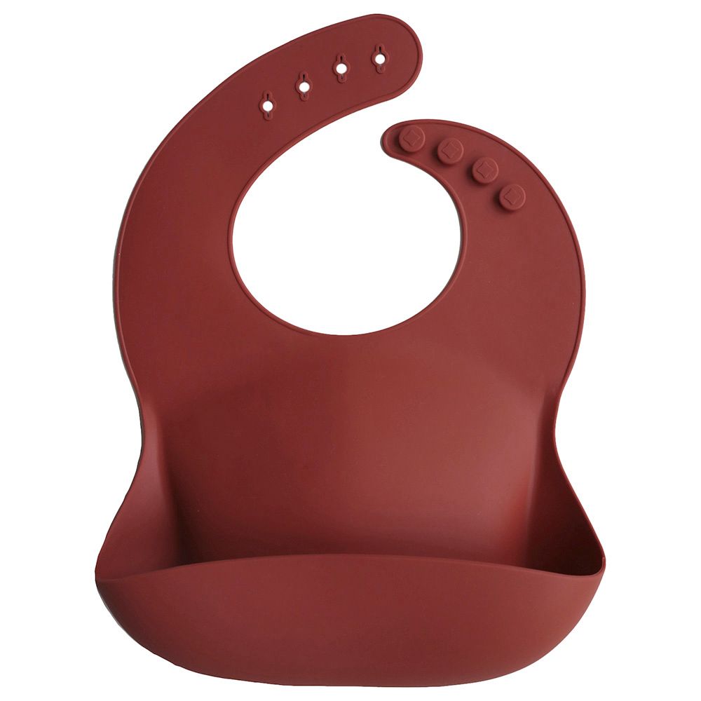 Mushie - Silicone Bib - Raw Sienna
