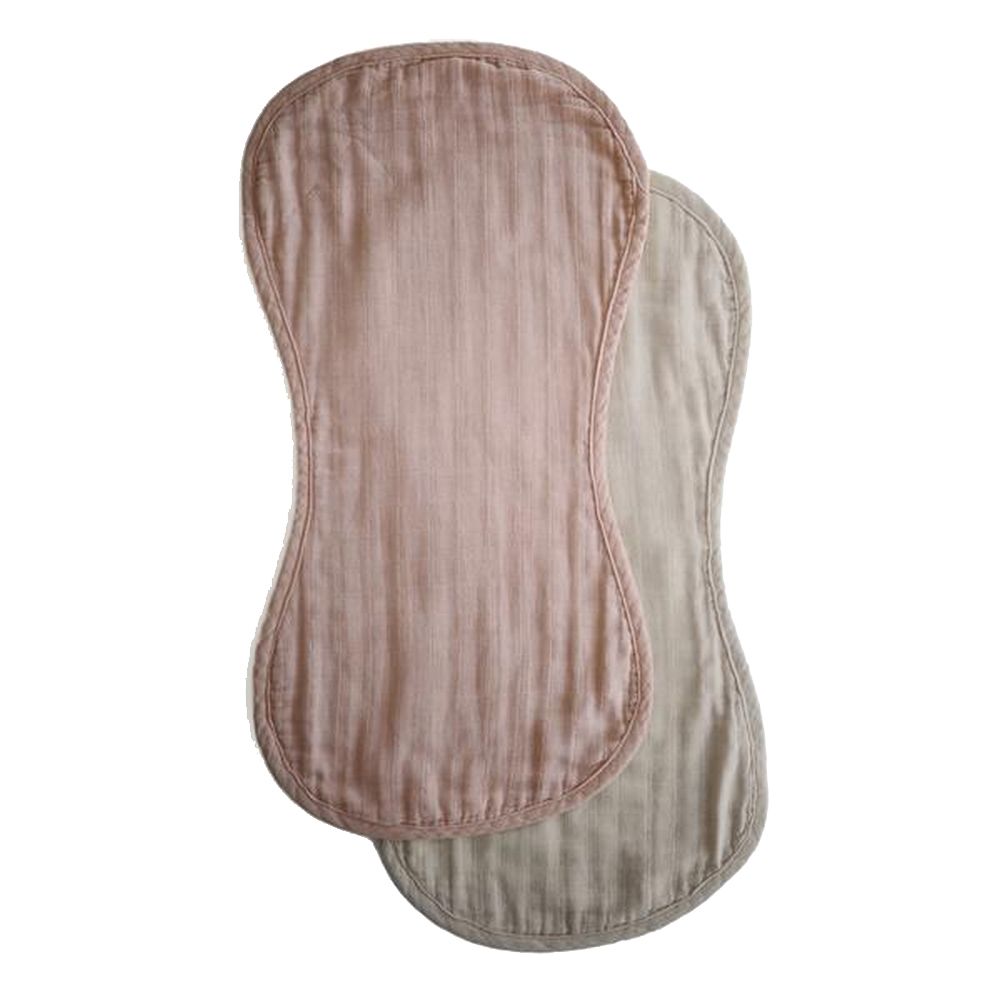 Mushie - Burp Cloth - Blush,Fog