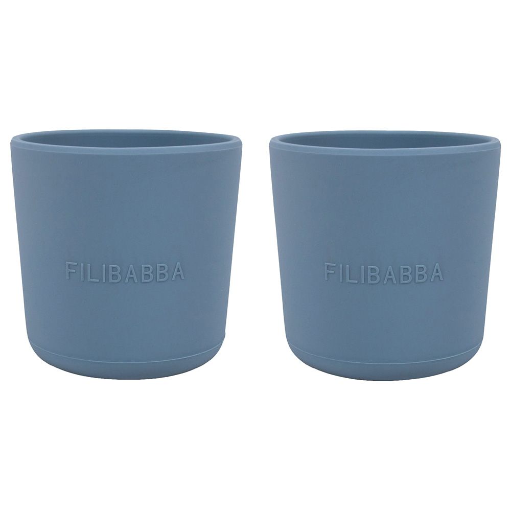 Filibabba - Silicone Cup - Pack of 2 - Powder Blue - 200ml