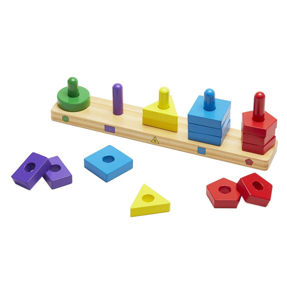 Melissa & Doug - Stack & Sort Board - 15pcs