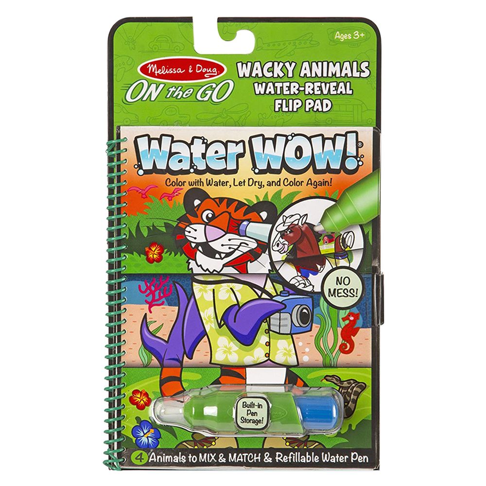 Melissa & Doug - Wacky Animals Water Reveal Flip Pad