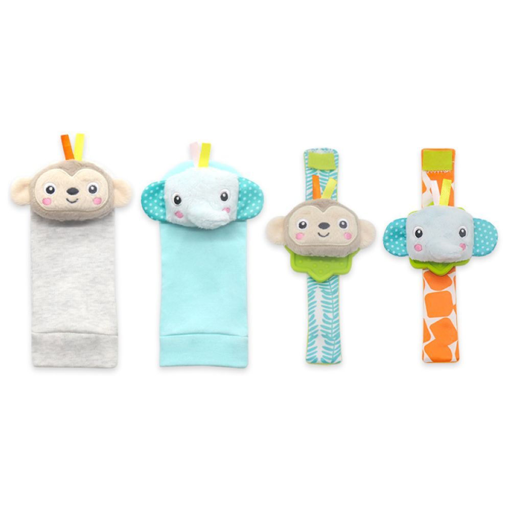 Factory Price - Brooke Adorable Animals Socks & Wrist Rattle