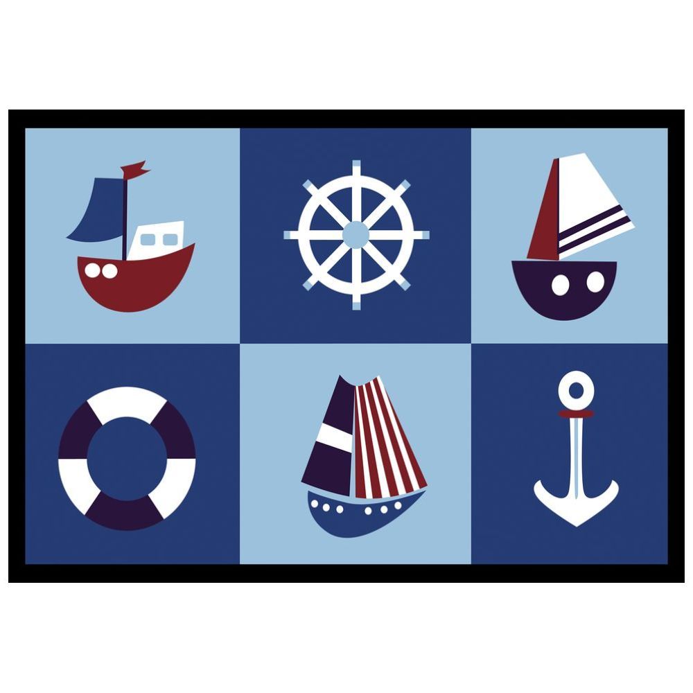 Factory Price - Sailor Play Mat & Rug - Navy Blue