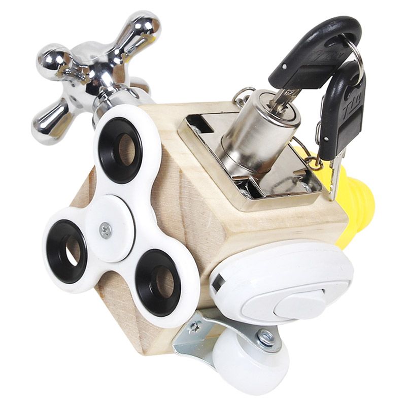 Factory Price - 7-In-1 Wooden Sensory Busy Cube