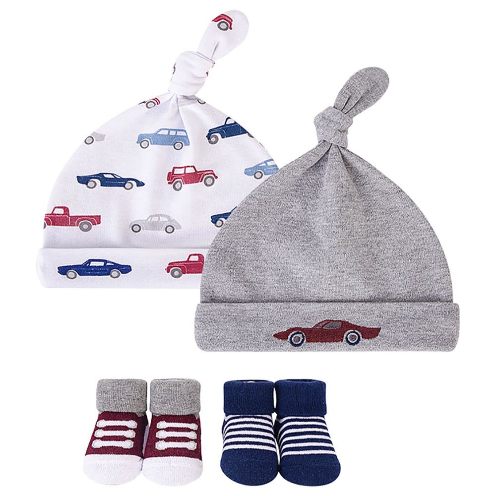 Hudson Childrenswear - Knot Hat & Socks - Pack Of 4 - Transport