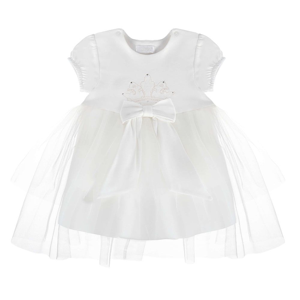Sofija - Royal Short Sleeves Dress - Ivory