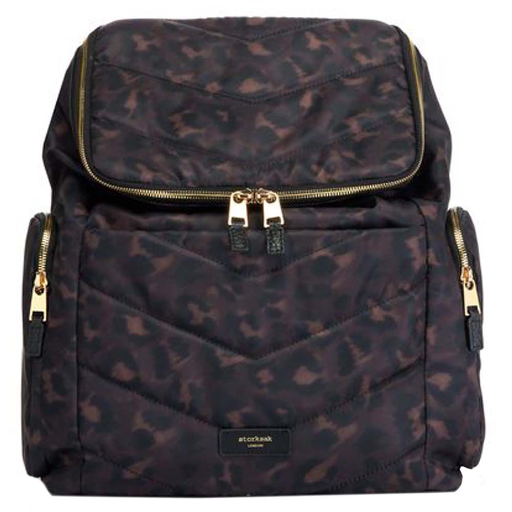 Storksak - Alyssa Convertible Diaper Bag - Black Leopard