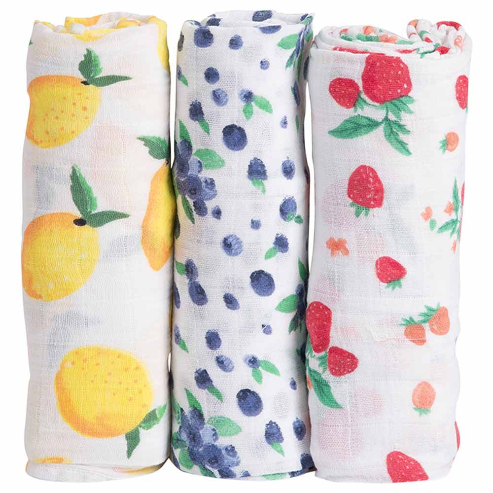 Little Unicorn - Cotton Muslin Swaddle Set - Berry Lemonade - 3Pcs