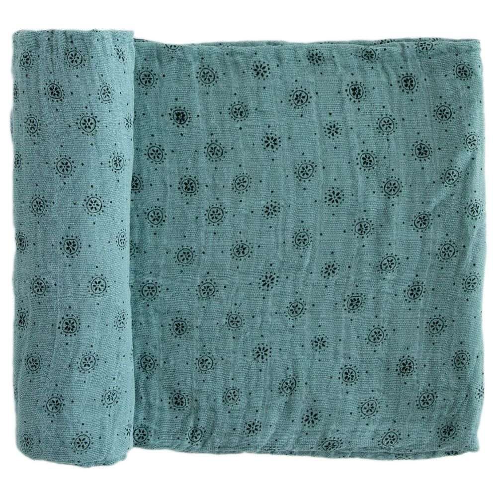 Little Unicorn Cotton Muslin Swaddle Single Blue