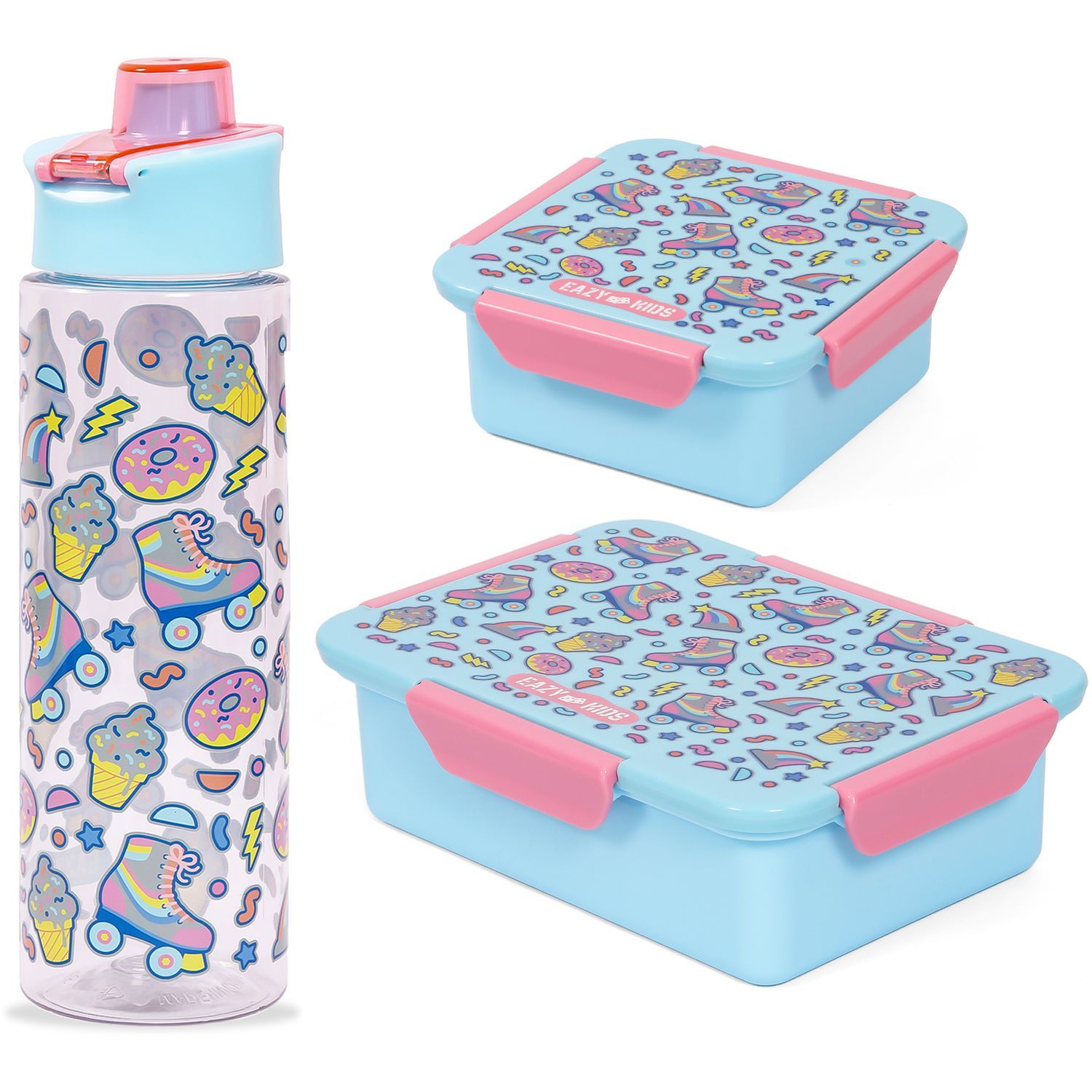 Eazy Kids - Gen Z Skater Lunch Box & Water Bottle 750nl W/ Snack Box