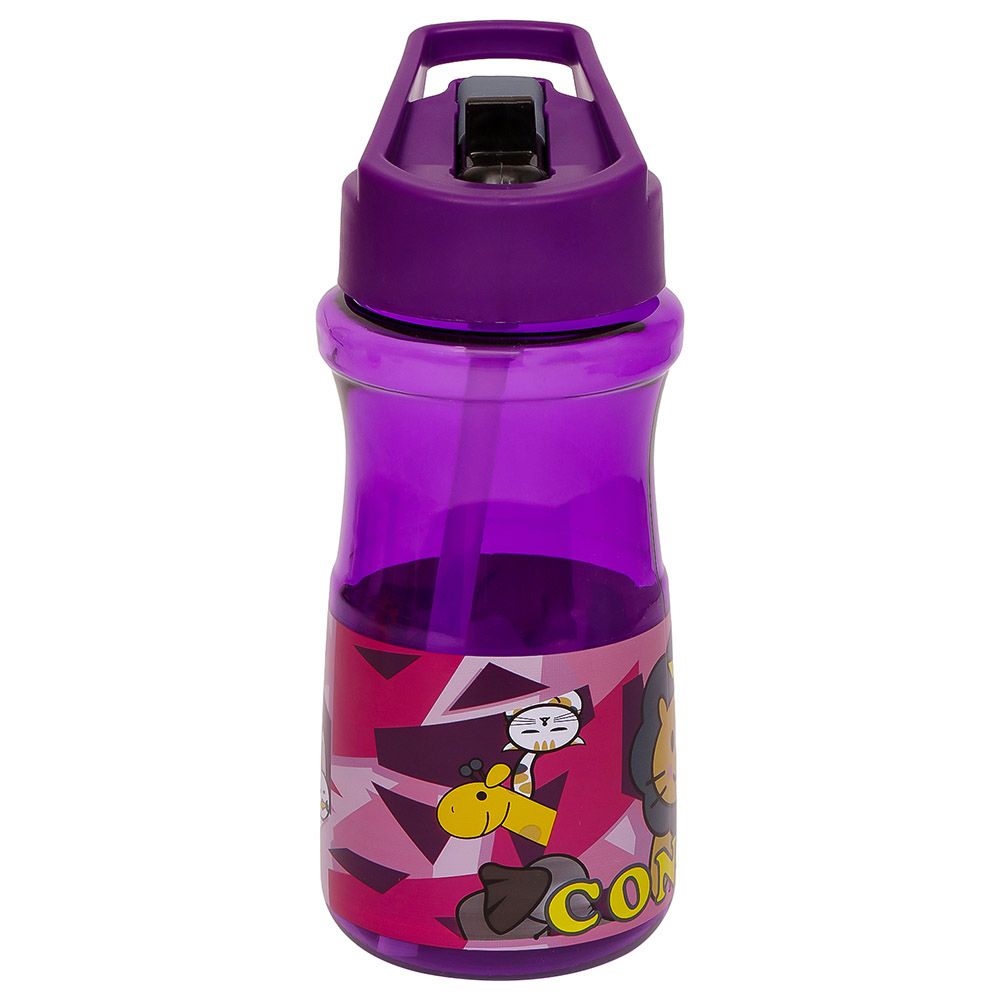 Eazy Kids - Water Bottle w/ Straw 500ml - Purple