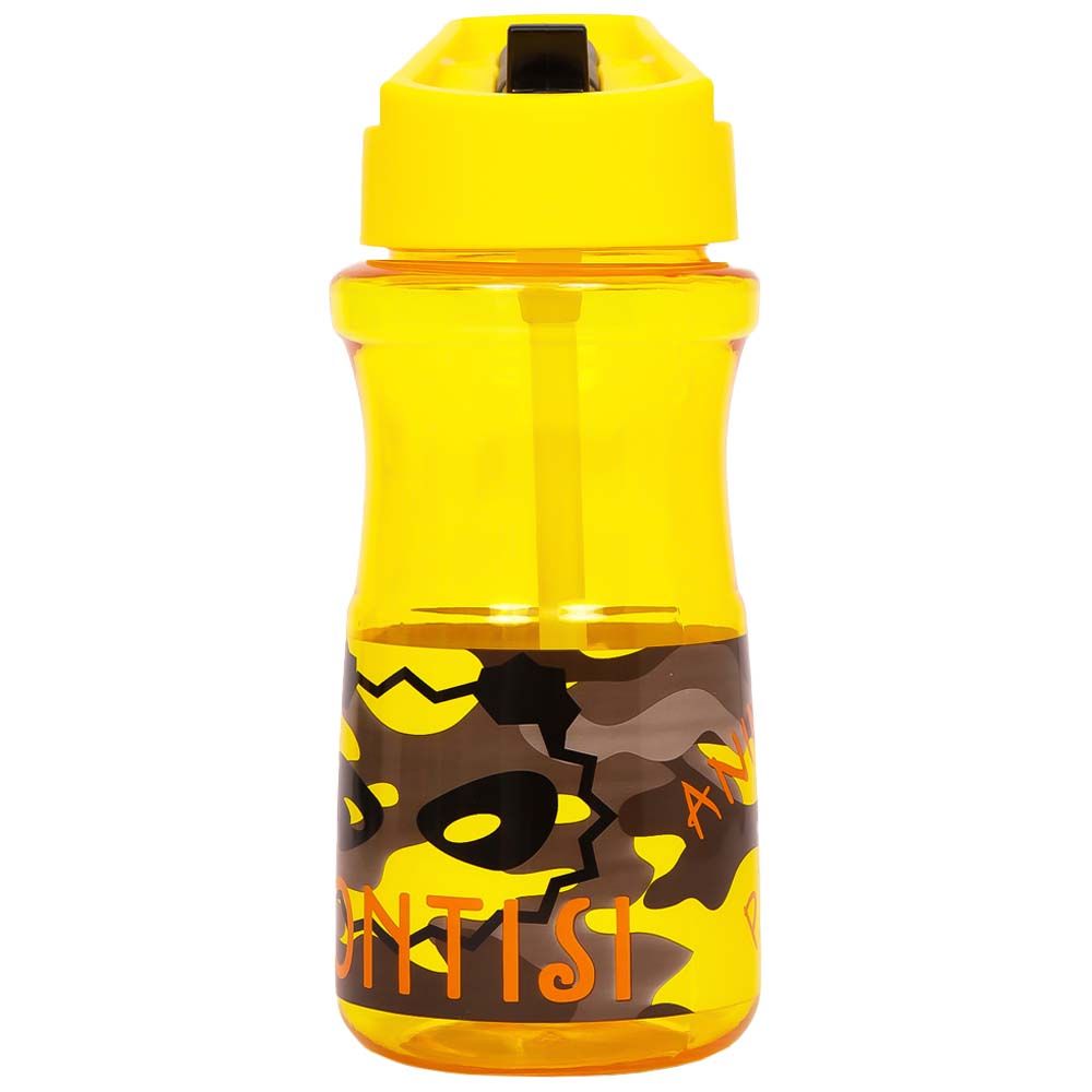 Eazy Kids - Water Bottle W/ Straw - Yellow - 500ml