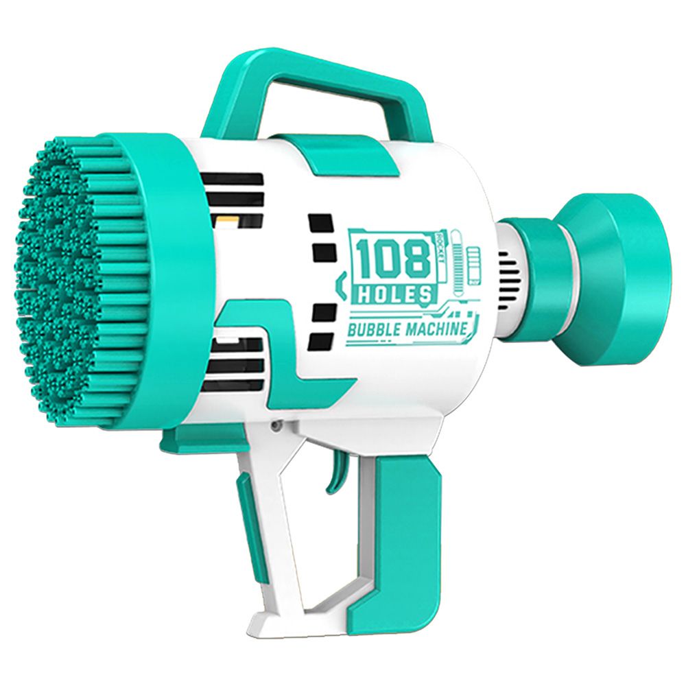Little Story - 108 Holes Bubble Machine Gun Battery Operated - Cyan