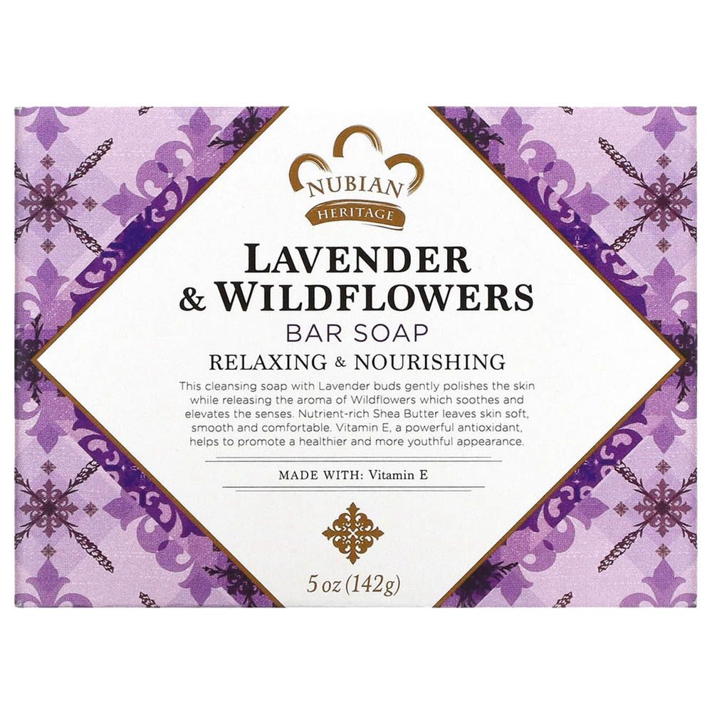 Nubian Heritage - Lavender & Wildflowers Bar Soap - 142G