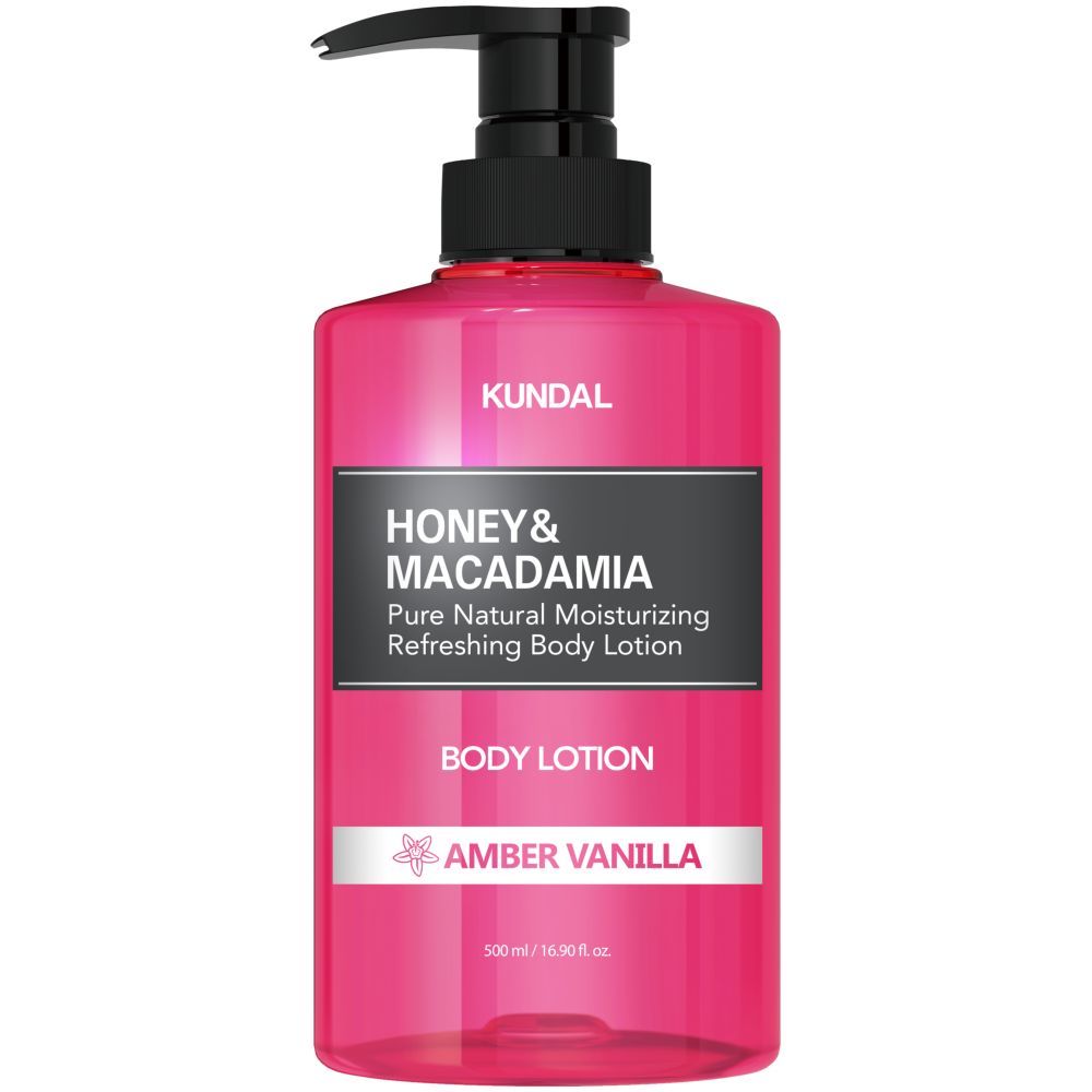 Kundal - Honey & Macadamia Pure Natural Moisturizing Refreshing Body Lotion Amber Vanilla 500ml