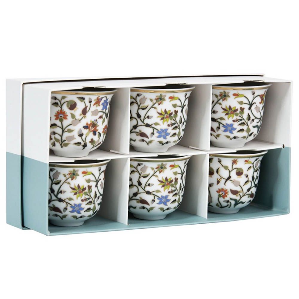 Silsal - Gift Box of 6 Majestic Arabic Coffee Cups