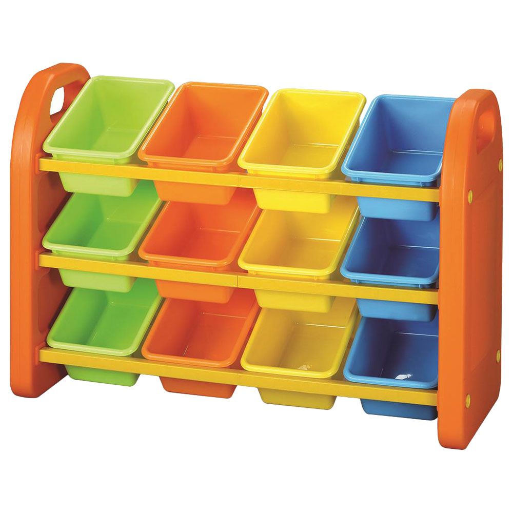 Raymond - 12 Bin Storage Organiser - Trendy Colours