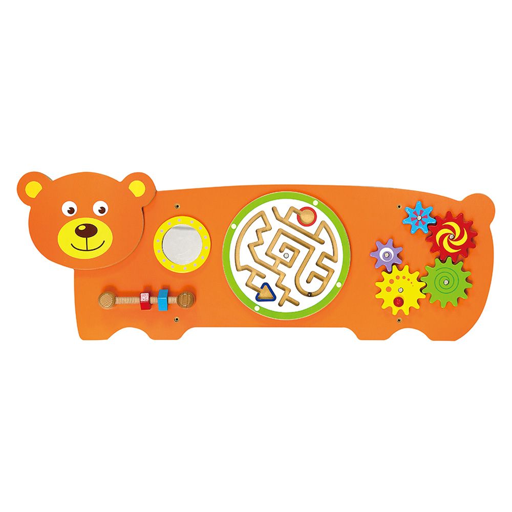 Viga - Wooden Bear Wall Toy - Orange