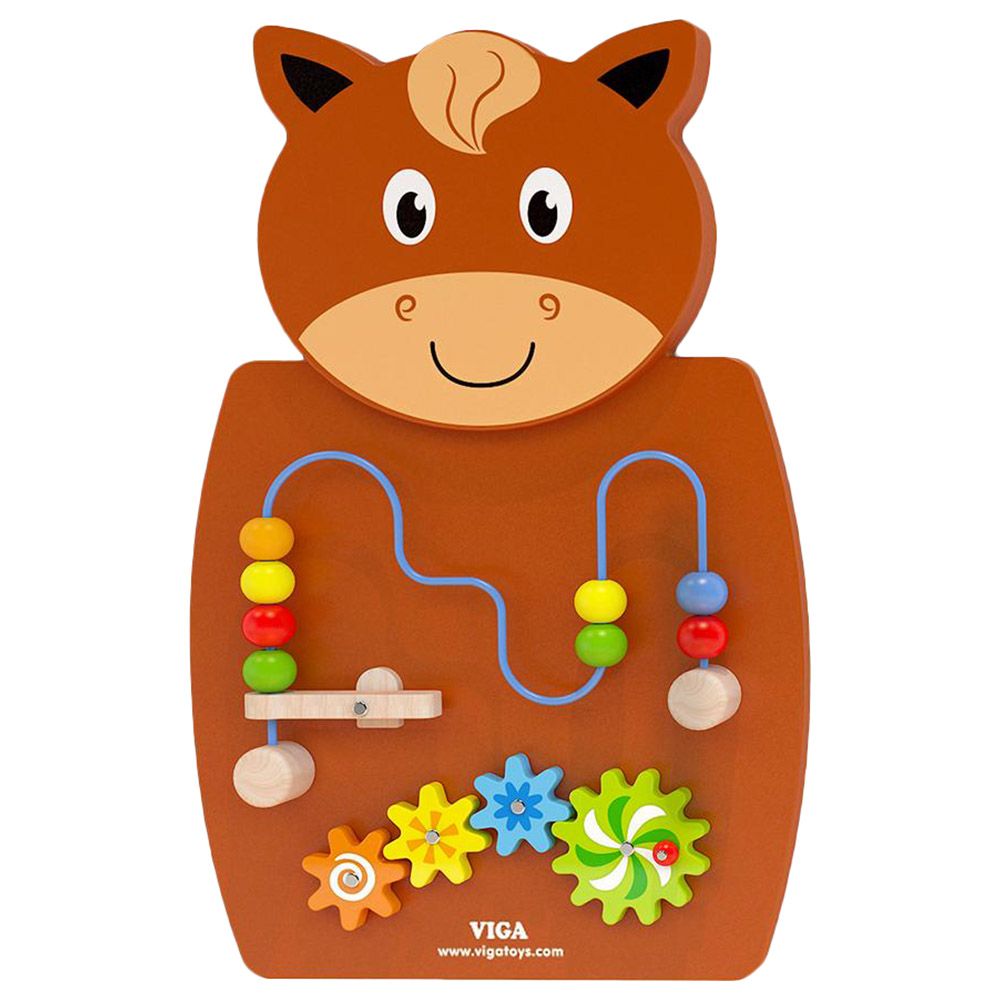 Viga - Animal Wall Toy Panels - Horse Wire Beads