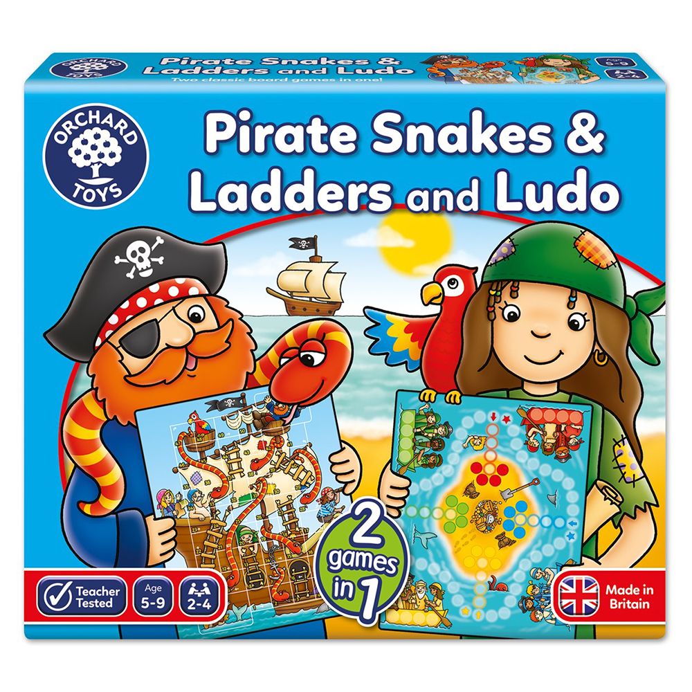 Orchard Toys - Pirate Snakes & Ladders Ludo Board Game