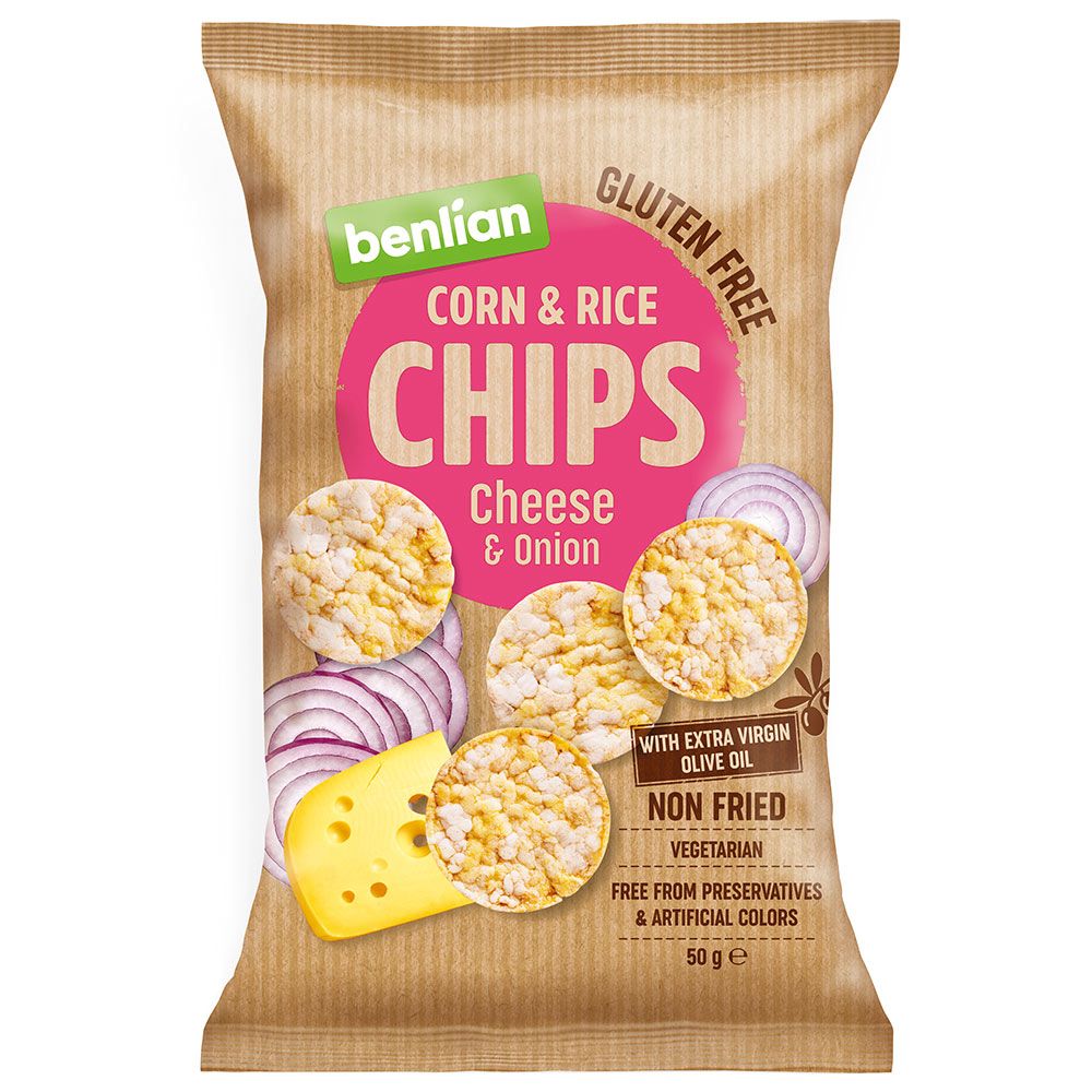 Benlian - Rice And Corn Chips Cheese & Onion - 50g