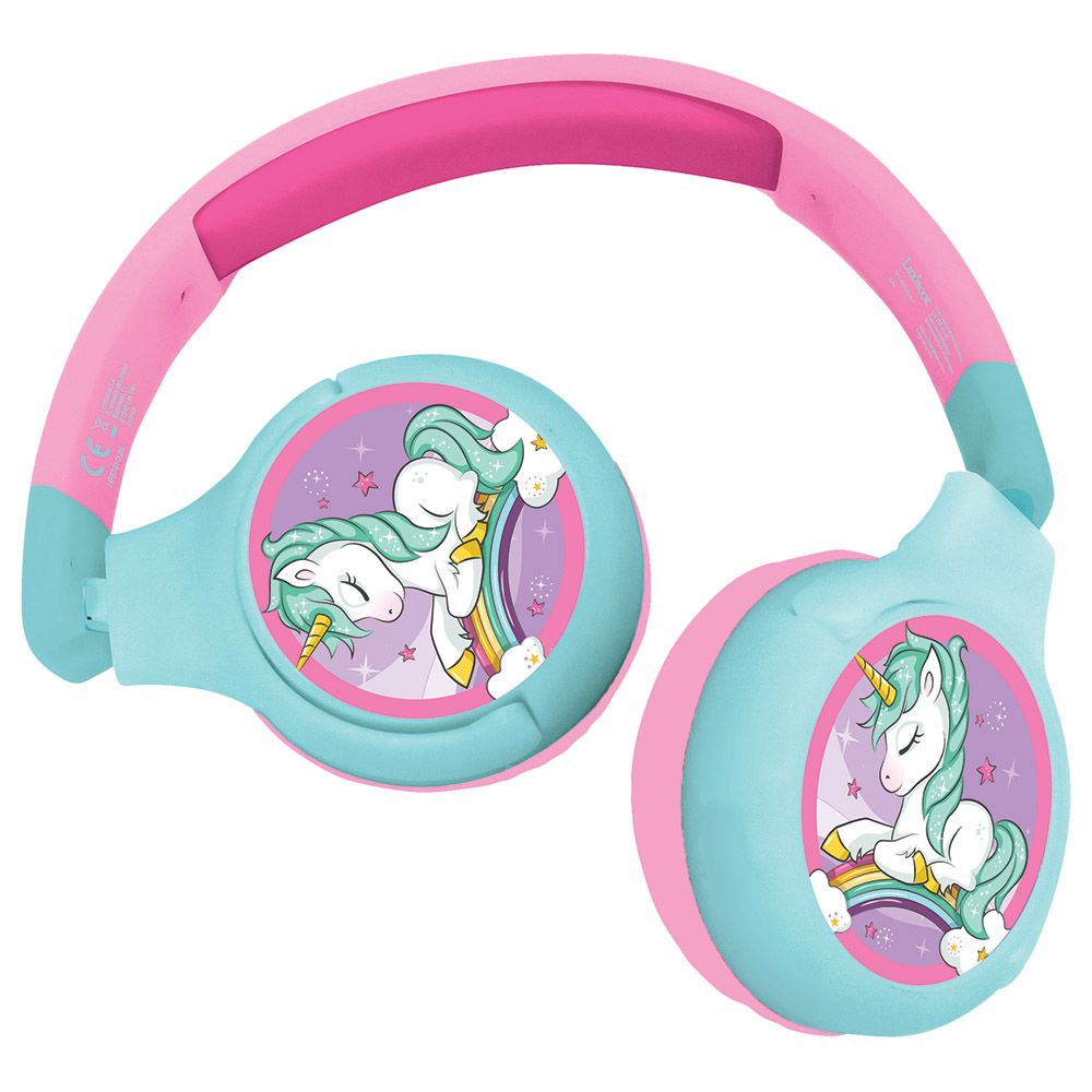 Lexibook - Unicorn 2-in-1 Bluetooth & Wired Foldable Headphone