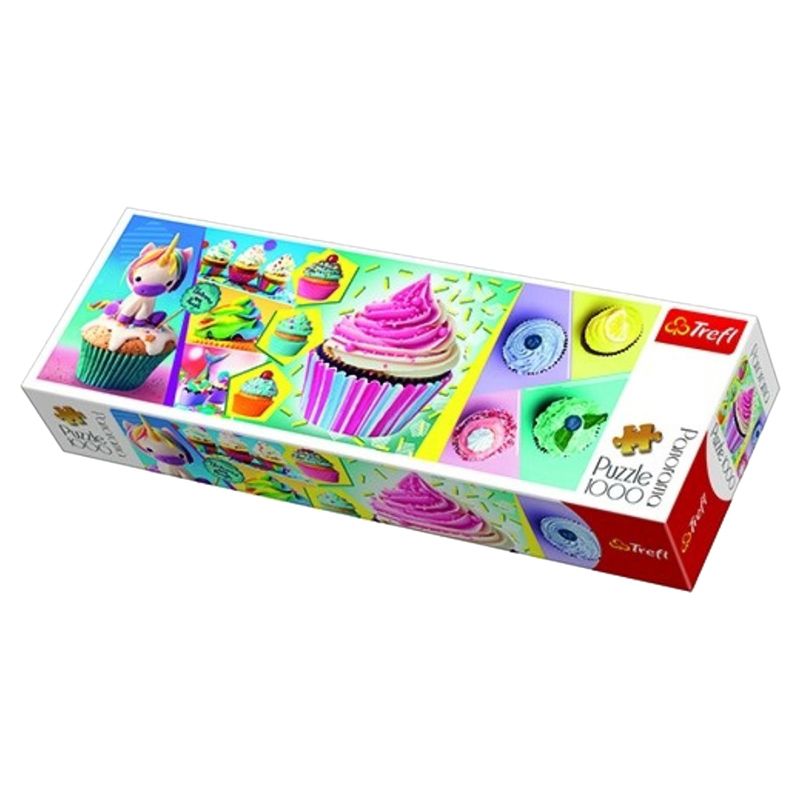 Trefl - Puzzles 1000 Panorama - Colorful Cupcakes