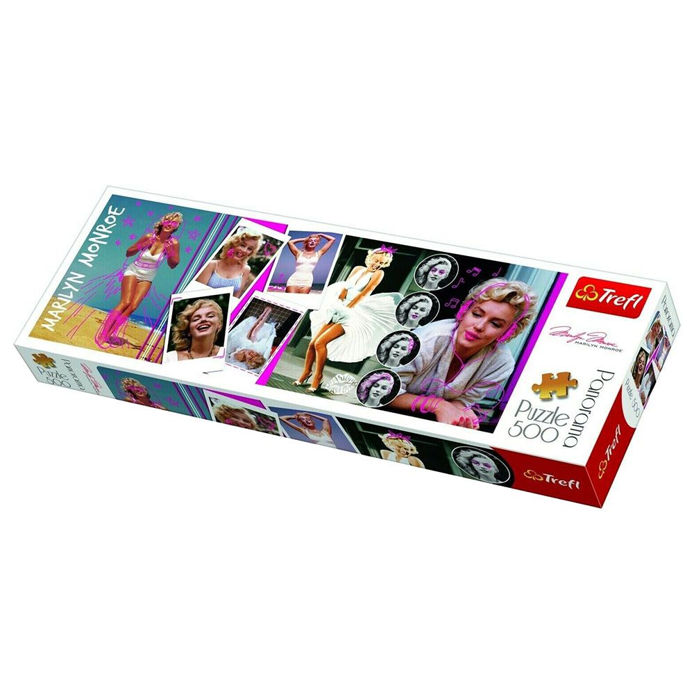 Trefl 500 Pcs Panorama Jigsaw Puzzle Marilyn Monroe Collage