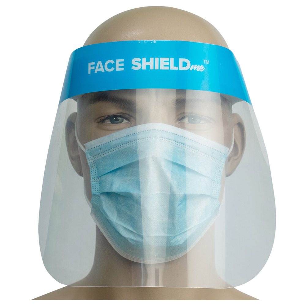 شيلد مي قناع حماية للوجه شفاف أزرق