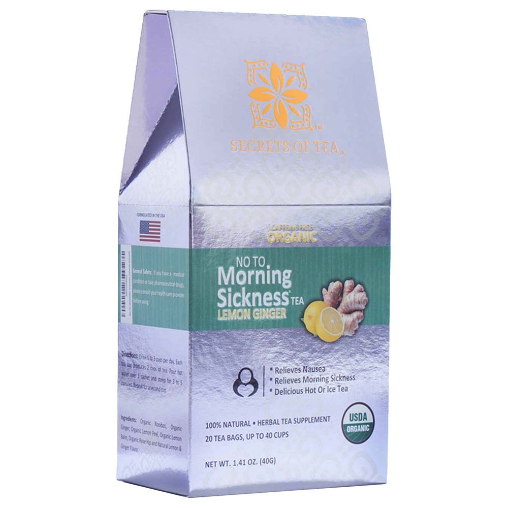 Secrets Of Tea - Morning Sickness Tea - Lemon Ginger - 40G