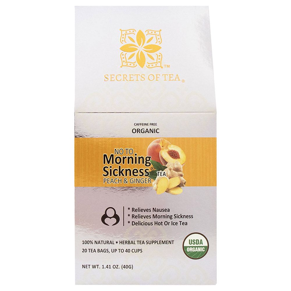 Secrets Of Tea - Morning Sickness Tea - Peach & Ginger - 57G
