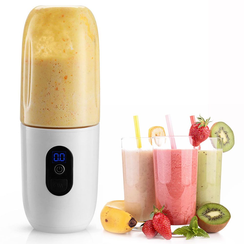 BlendnGo Portable Blender + 420ml cup & lid 6 Blades White