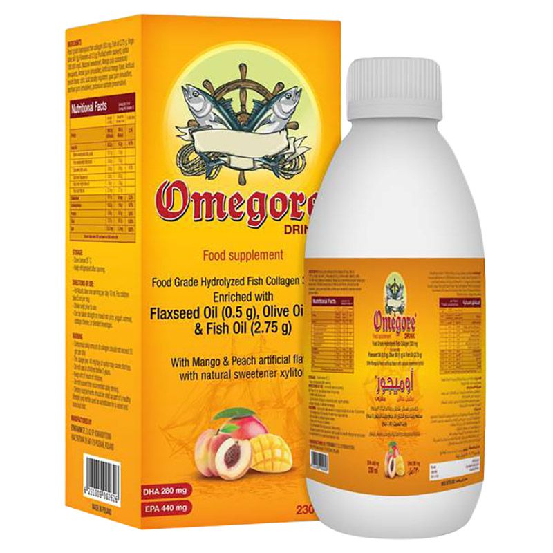 SuLinda - Omegore Drink 230ml - Mango And Peach Flavor
