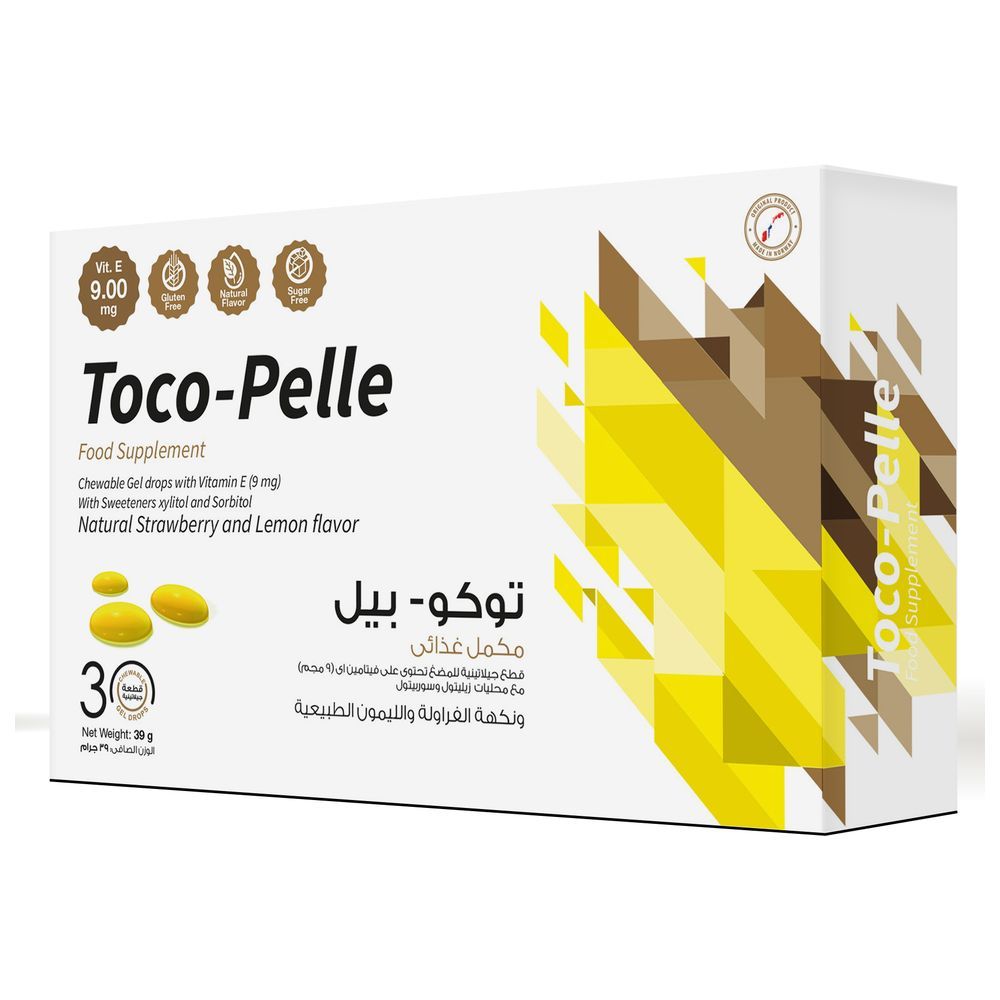 سوليندا - قطرات جل توكو بيلي القابلة للمضغ 30 حبة - فراولة/ليمون
