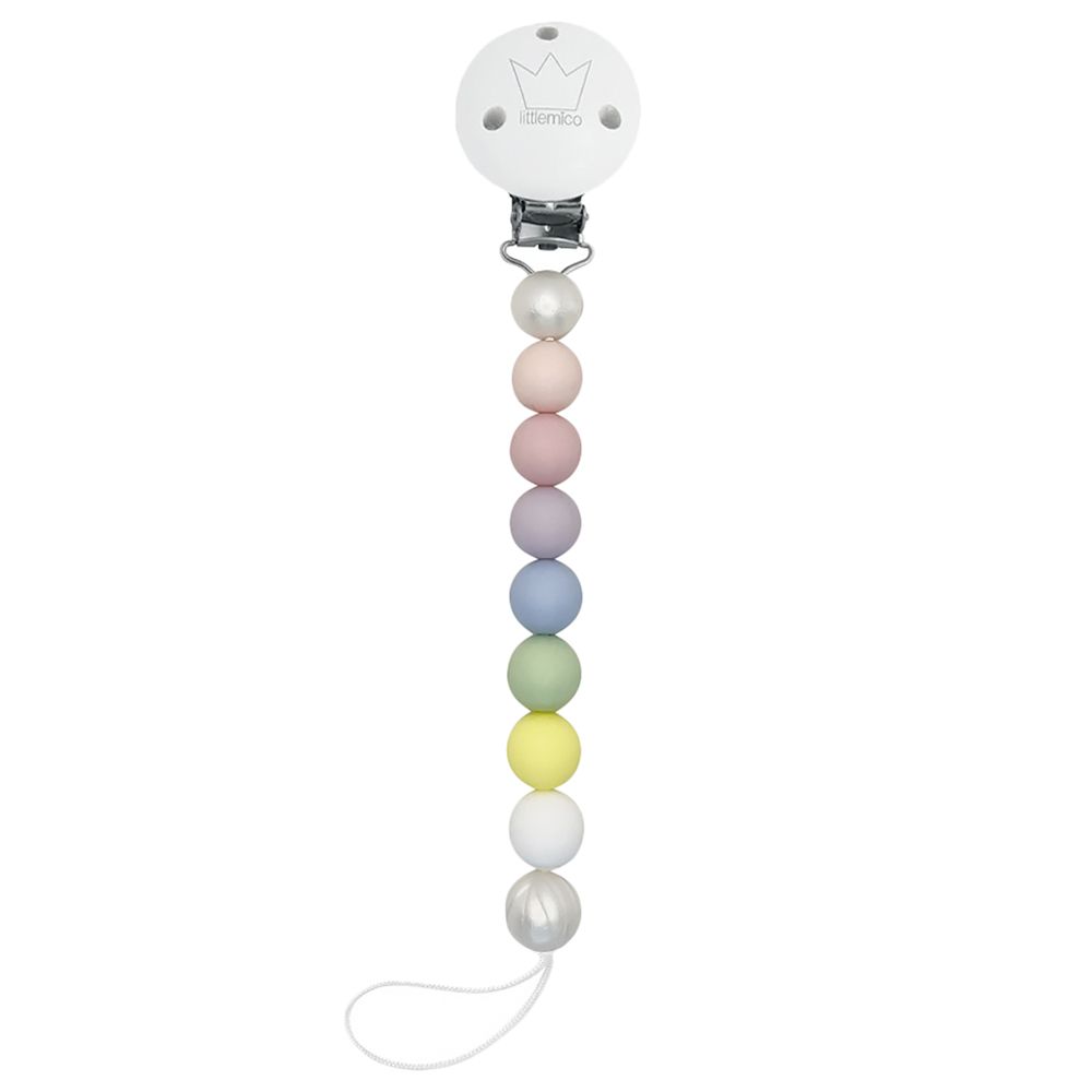 LittleMICO - Casal Silicone Pacifier Holder - Rainbow