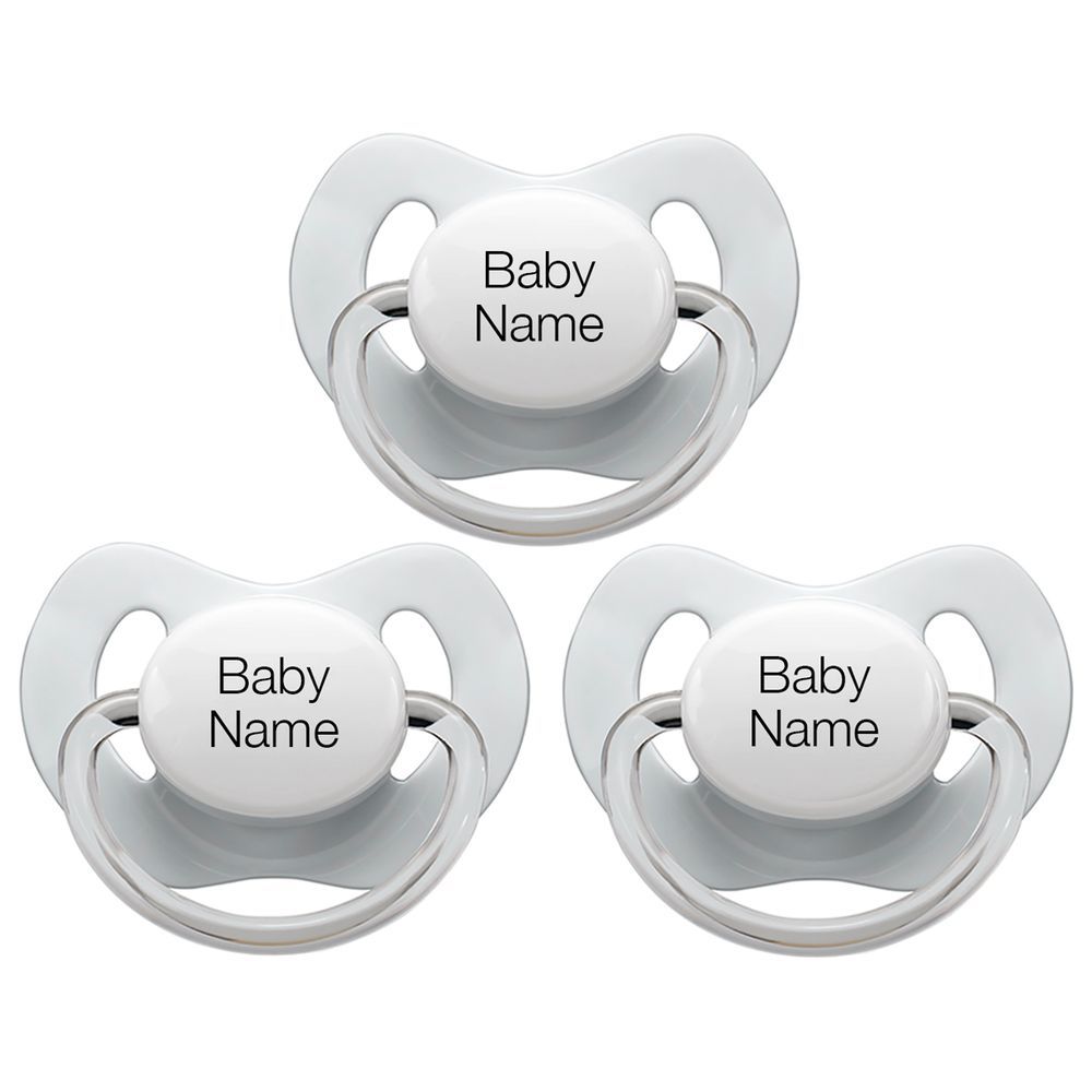 LittleMICO - Personalised Pacifiers 5M+ 3pcs - Grey