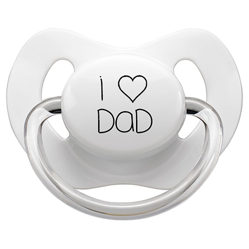 LittleMICO - I Love Dad Pacifier - 5M+ - White