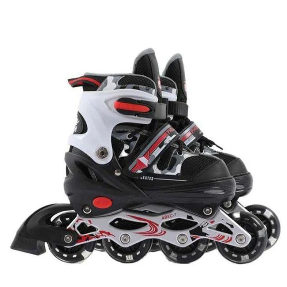Dreeba - PVC Kids Inline Roller Skates - Black