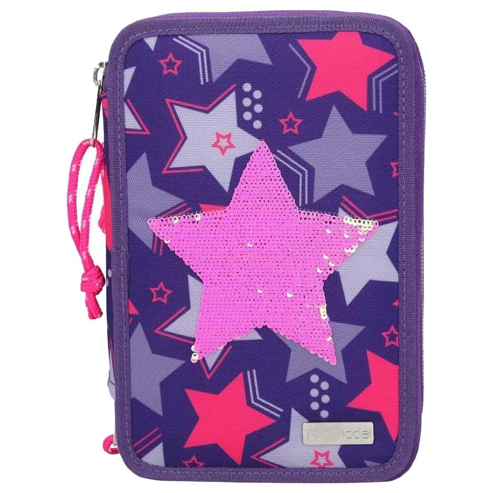 Topmodel - Reversible Sequins Star Stars Triple Pencil Case