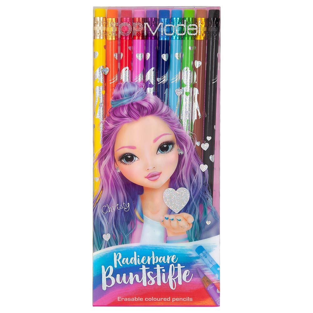 Top Model - Erasable Coloured Pencils 10pcs