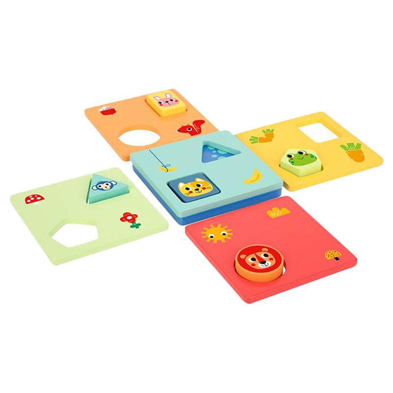 Tooky Toy - Wooden Shapes Logic Game - 11pcs
