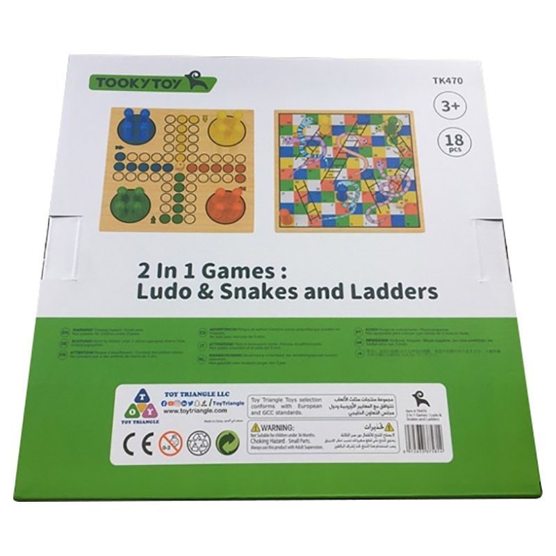 Tooky Toy - 2-In-1 Games - Ludo/Snakes & Ladders