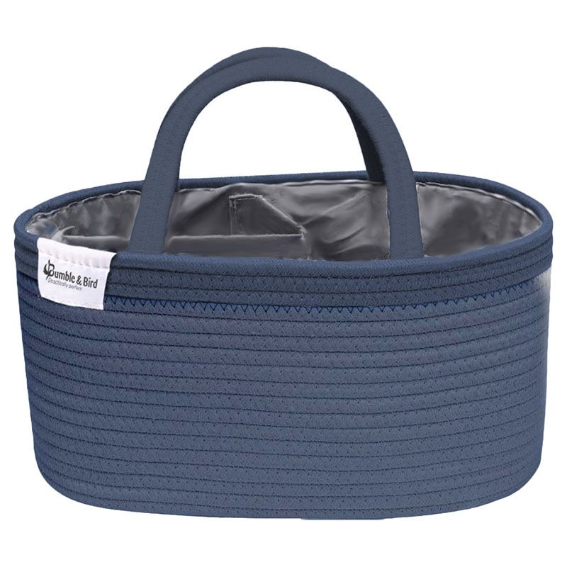 Bumble & Bird - Cotton Rope Diaper Caddy - Blue