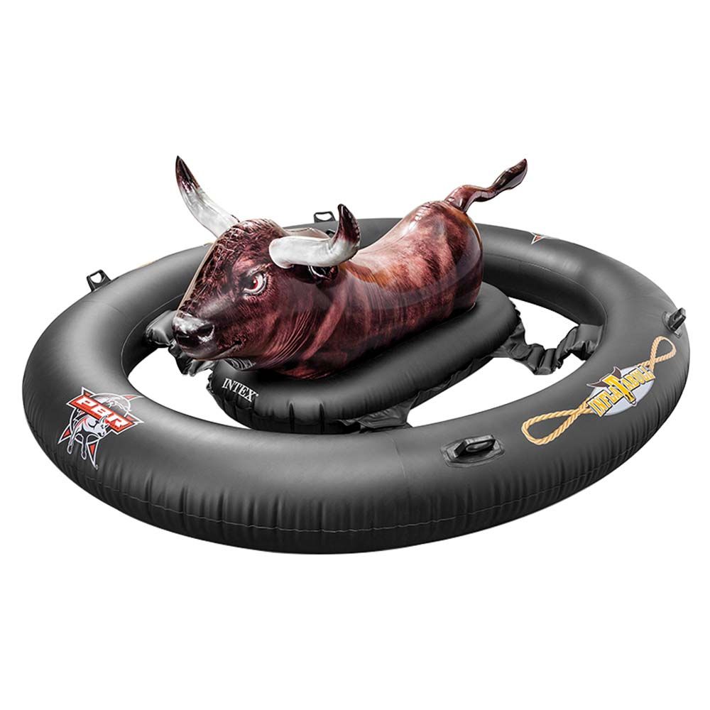 Intex - Inflatabull - Black & Brown - Inflatable Pool Float