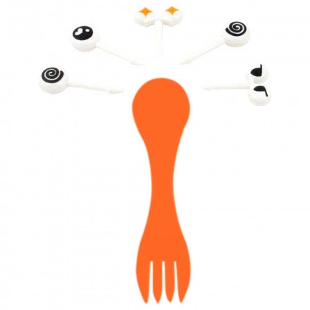 TW Bento Box - Spork With 5 Picks - Orange