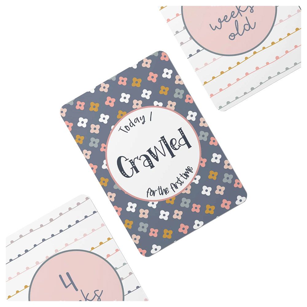 Twinkle and Giraffe Designs - Rainbows Milestone Cards - 25pc-Set