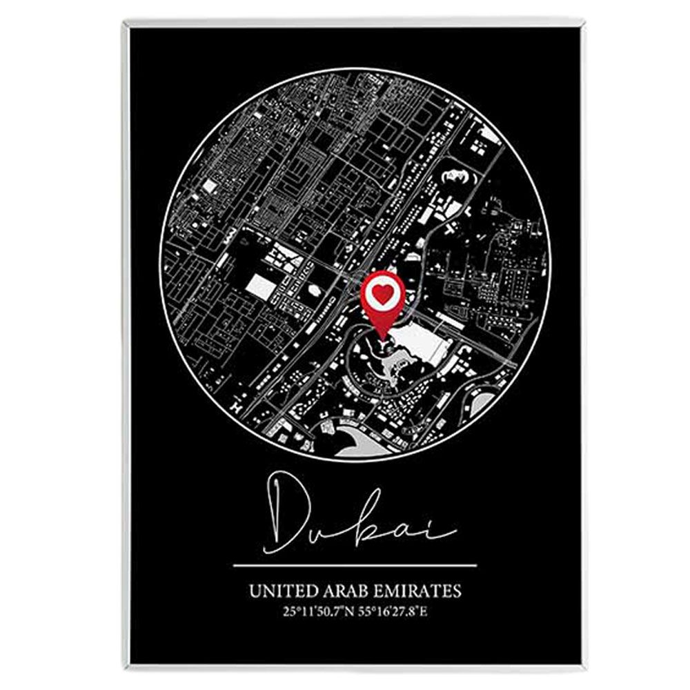Twinkle And Giraffe Designs Where It All Began Couples Map Poster
