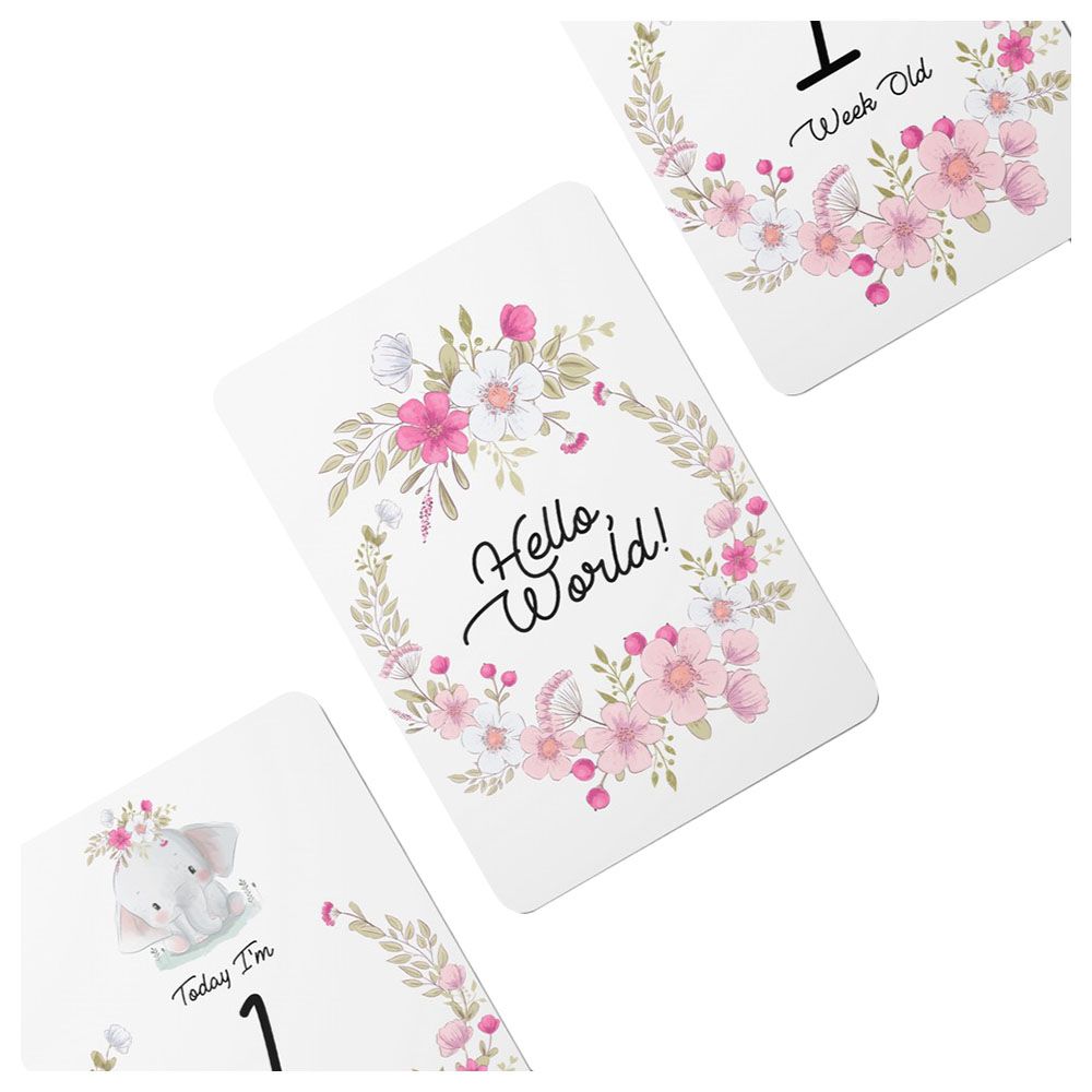 Twinkle And Giraffe - Elephant Baby Milestone Cards 25C